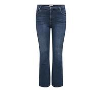 ONLY Carmakoma Damen Carwilly Hw Flared DNM Tai021 Noos Jeanshose, Dark Blue Denim, 46W / 32L EU