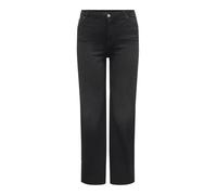High-waist-Jeans ONLY CARMAKOMA "CARWILLY HW WIDE JEANS CRO1099 NOOS" Gr. 44, Länge 32, schwarz (black denim) Damen Jeans (78197114-44) black denim