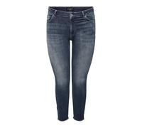 ONLY CARMAKOMA Damen Carwilly Life Reg Sk Ank Rw Rea422 Noos Jeans, Blue Black Denim, 50W / 32L EU