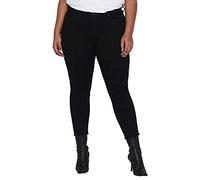 Only Carmakoma Damen Carwilly Reg Sk Ak Raw Rea2343 Noos Jeans, Schwarz, 52W / 34L