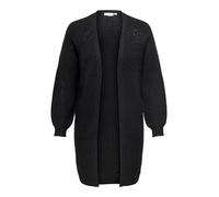 ONLY CARMAKOMA Damen Grobstrick Jacke | Plus Size Übergrößen Stretch Cardigan | Open Langarm CARMIRLA, Farben:Schwarz, Größe:46-48