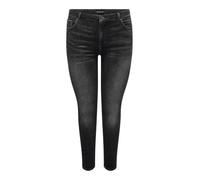 ONLY CARMAKOMA Damen-Jeans CARWILLY REG SKINNY DNM CRO224 NOOS schwarz (washed black) Gr. 48/L32