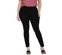 ONLY Carmakoma Damen Jeans Carhuba Hw Skinny Jeggings Black Dnmnoos