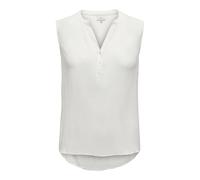 ONLY Carmakoma Damen Shirt Ärmellos Curvy Plus Size Oberteil V-Ausschnitt, Farben:Weiß, Größe:46