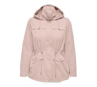 ONLY CARMAKOMA Damen Übergangs Jacke Übergröße | Kurzer Parka mit Kapuze | Curvy Plus Size CARNEWSTARLINE, Farben:Rosa, Größe:50-52
