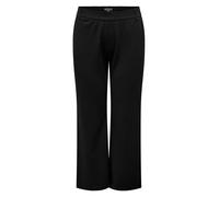 Anzughose ONLY CARMAKOMA "CARGOLDTRASH LIFE MW STRAIGHT PANT NOOS", Damen, Gr. 50, Länge 32, schwarz, Web, Obermaterial: 63% Viskose, 32% Nylon, 5% Elasthan, unifarben, modisch, gerade, Hosen, CARGOLD