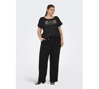 ONLY CARMAKOMA Damen CARSANIA Button Pant JRS PNT NOOS Hose, Black, 50W x 32L
