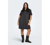 ONLY Carmakoma Jeanskleid in Schwarz - Größe 48 | Damen Kleider