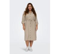 ONLY Carmakoma Kleid "Caro" in Taupe - Größe 46 | Damen Kleider