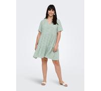Only Carmakoma Damen Carzally Life S/S Thea Tunic Dress Noos, Chinois Green, 48