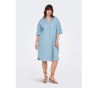 ONLY Carmakoma Kleid in Hellblau - Größe 42 | Damen Kleider