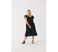 ONLY CARMAKOMA Damen CARMAY Life Cap SL Frill Dress JRS NOOS Midikleid, Black, 50-52