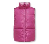 only carmakoma Mädchen KOGNEWRICKY REV. Waistcoat CP OTW Steppweste, Raspberry Rose/Detail:Begonia Pink, 164