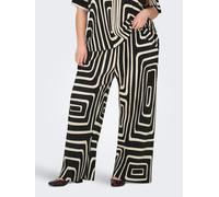 ONLY Carmakoma Plisseehose "Ravenna" in Schwarz - Größe 40/42/L32 | Damenhosen