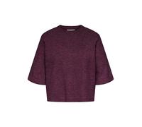 Strickpullover ONLY CARMAKOMA "CARSIMONI 3/4 PULLOVER KNT NOOS", Damen, Gr. L, lila (mauve wine detail:melange), Strick, Obermaterial: 74% Polyacryl, 24% Polyester, 2% Elasthan, meliert, regular fit n