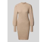 Only Comfort Fit Strickkleid aus Viskose-Mix Modell 'KATIA' in Beige Melange, Größe M