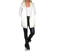 ONLY Damen 3/4-lange Steppweste ONLAsta Puffer Waistcoat mit Kapuze 15300256 Cloud Dancer XXL