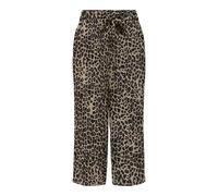 ONLY Damen 7/8 Stoffhose weit geschnitten leichte Sommerhose mit Leopardenmuster ONLWinner Life Culotte