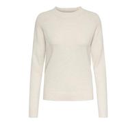 ONLY Damen Basic Strickpullover | Einfarbiger Knitted Stretch Sweater | Langarm Rundhals Shirt ONLRICA, Farben:Beige, Größe:40