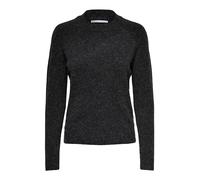 ONLY Damen Basic Strickpullover | Einfarbiger Knitted Stretch Sweater | Langarm Rundhals Shirt ONLRICA, Farben:Schwarz, Größe:36