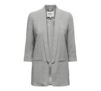 Kurzblazer ONLY "ONLELLY 3/4 LIFE BLAZER TLR NOOS" Gr. 36 (S), grau (light grey melange) Damen Blazer mit 34 Ärmel (64808435-36)
