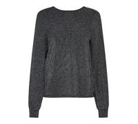Only Regular Fit Langarmshirt mit auffälligem Metallic Allover-Muster Modell 'CAROL' in Silber, Größe XS