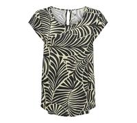 ONLY Damen Bluse ONLNOVA LIFE VIS S/S TOP AOP (DE/NL/SE/PL, Numerisch, 34, Regular, Regular, Black La Palma)