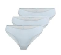 Slip ONLY "Slip ONLCHLOE LACE BRAZIL 3er Pack", Damen, Gr. M, blau (hellblau), Obermaterial: 90% Polyamid PA. 10% Elasthan EL., Unterhosen Slip (24590948-M) hellblau