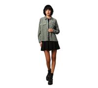 ONLY Damen Cord Hemdjacke Oversize Cordhemd ONLMoxie Boxy Cord Shacket 15325090 Lily Pad M