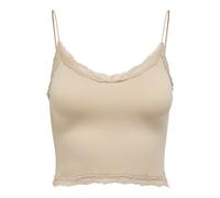 ONLY Damen ONLVICKY LACE Seamless Cropped NOOS Top, Nude, L/XL