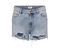 Only Regular Fit Jeansshorts aus reiner Baumwolle Modell 'PACY' in Hellblau, Größe S