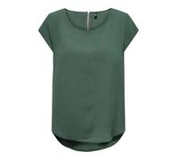 ONLY Damen Einfarbige Kurzarm Bluse Basic Rundhals Ausschnitt Blusen T-Shirt Blouse Oberteil ONLVIC, 15142784, Sycamore,36