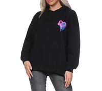 ONLY Damen Hoodie Kapuzen-Sweatshirt mit großem Rückenprint ONLElodie Grafitti