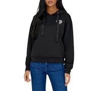 ONLY Damen Hoodie Kapuzen-Sweatshirt Pulli mit Rückenprint ONLAlina Life 15360223 Black Wild XL