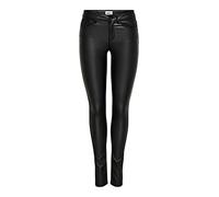 ONLY Damen Hose OnlAnne Coated Pant beschichtete Jegging Leder-Optik Stretch, Farbe:Schwarz, Jeans/Hosen Neu:S / 32L