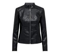 ONLY Damen Jdyemily Faux Leather Jacket Otw Noos Kunstlederjacke, Schwarz, 32