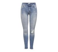 Only Ankle-Jeans »ONLBLUSH LIFE« mit Destroyed Effekt, blau, XS