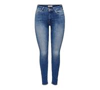 ONLY Damen Jeans ONLBLUSH MID SK ANK RW DNM REA1319 NOOS 15293282,Medium Blue Denim,L / 32L
