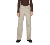 ONLY Damen Jeans ONLJUICY HW Wide Leg REA - Comfort Fit - Beige - Ecru W25-W33, Größe:32W / 30L, Farbvariante:Ecru 15288219