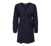ONLY Damen Kleid ONLNOVA LIFE L/S TIA WRAP DRESS SOL. PTM (DE/NL/SE/PL, Alphanumerisch, M, Regular, Regular, night sky)