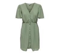 ONLY Damen Kleid ONLSTAR LIFE S/S SLOANE DRESS PTM (DE/NL/SE/PL, Alphanumerisch, S, Regular, Regular, hedge green)