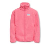 Fleecejacke KIDS ONLY "KOGEVA LIFE TEDDY JACKET CP OTW NOOS", Mädchen, Gr. 158, pink (pink lemonade), Plüsch, Obermaterial: 100% Polyester, unifarben, modisch, regular fit normal, Langarm elastischer