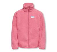 Fleecejacke KIDS ONLY "KOGEVA LIFE TEDDY JACKET CP OTW NOOS", Mädchen, Gr. 164, pink (pink lemonade), Plüsch, Obermaterial: 100% Polyester, unifarben, modisch, regular fit normal, Langarm elastischer