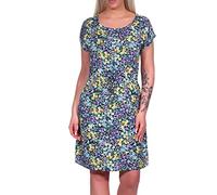 ONLY Damen Kurzarm Viskose Kleid Onlnova Life Connie Bali Knielang mit Alloverprint 15248548 Black/jol Blossom 34