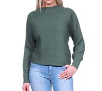 ONLY Damen Kurzer Strickpullover | Knitted Basic Stretch Sweater | Langarm Shirt U-Boot ONLADALINE, Farben:Grün, Größe:XS