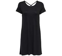 ONLY Damen kurzes Jersey-Kleider - OnlBera Sommer Shirt-Kleid Kurz-Arm, Farbe:Schwarz, Größe:L