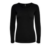 ONLY Damen Langarmshirt Figurbetont und Tailliert aus Baumwolle, Rundhalsausschnitt