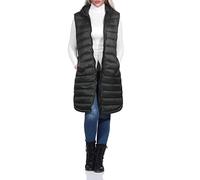 ONLY Damen lange Steppweste mit Kapuze ONLMelody Hooded 15258350 Black XXL