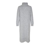 ONLY Damen Langes Strickkleid | Langarm Midi Pullover Dress | Rollkragen Sweater mit Schlitz ONLBRANDIE, Farben:Grau, Größe:XS