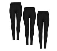 ONLY Damen Leggings 3er Pack in Schwarz für Yoga, Sport und Freizeit (DE/NL/SE/PL, Alphanumerisch, L, 3er Leggings Schwarz)